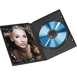 DVD-Leerhülle Standard, 5er-Pack, Schwarz