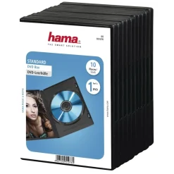 DVD-Leerhülle Standard, 10er-Pack, Schwarz