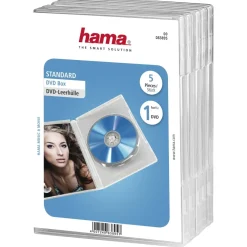 DVD-Leerhülle Standard, 5er-Pack, Transparent