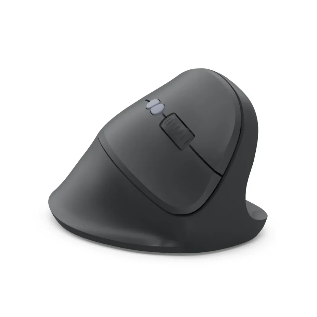 Ergonomische Vertikalmaus "EWM-500R", Funk, optisch, 7 Tasten, Schwarz