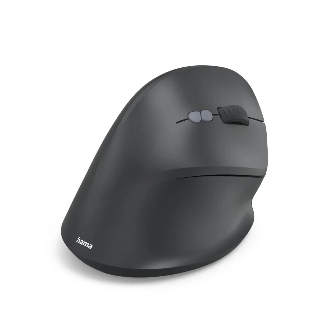Ergonomische Vertikalmaus "EWM-500R", Funk, optisch, 7 Tasten, Schwarz