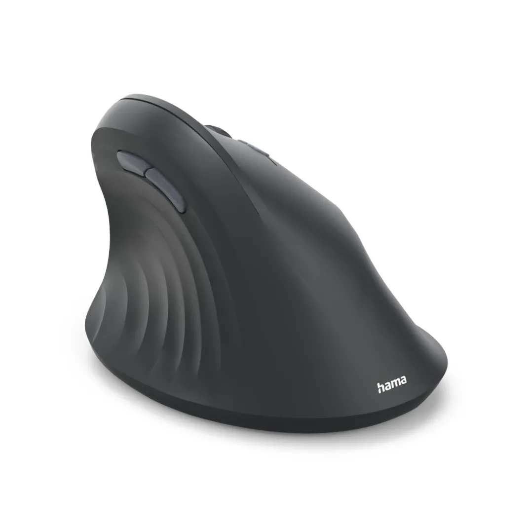 Ergonomische Vertikalmaus "EWM-500R", Funk, optisch, 7 Tasten, Schwarz