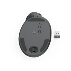 Ergonomische Vertikalmaus "EWM-600R", Multi-Device, kabellos, Akku, Schwarz