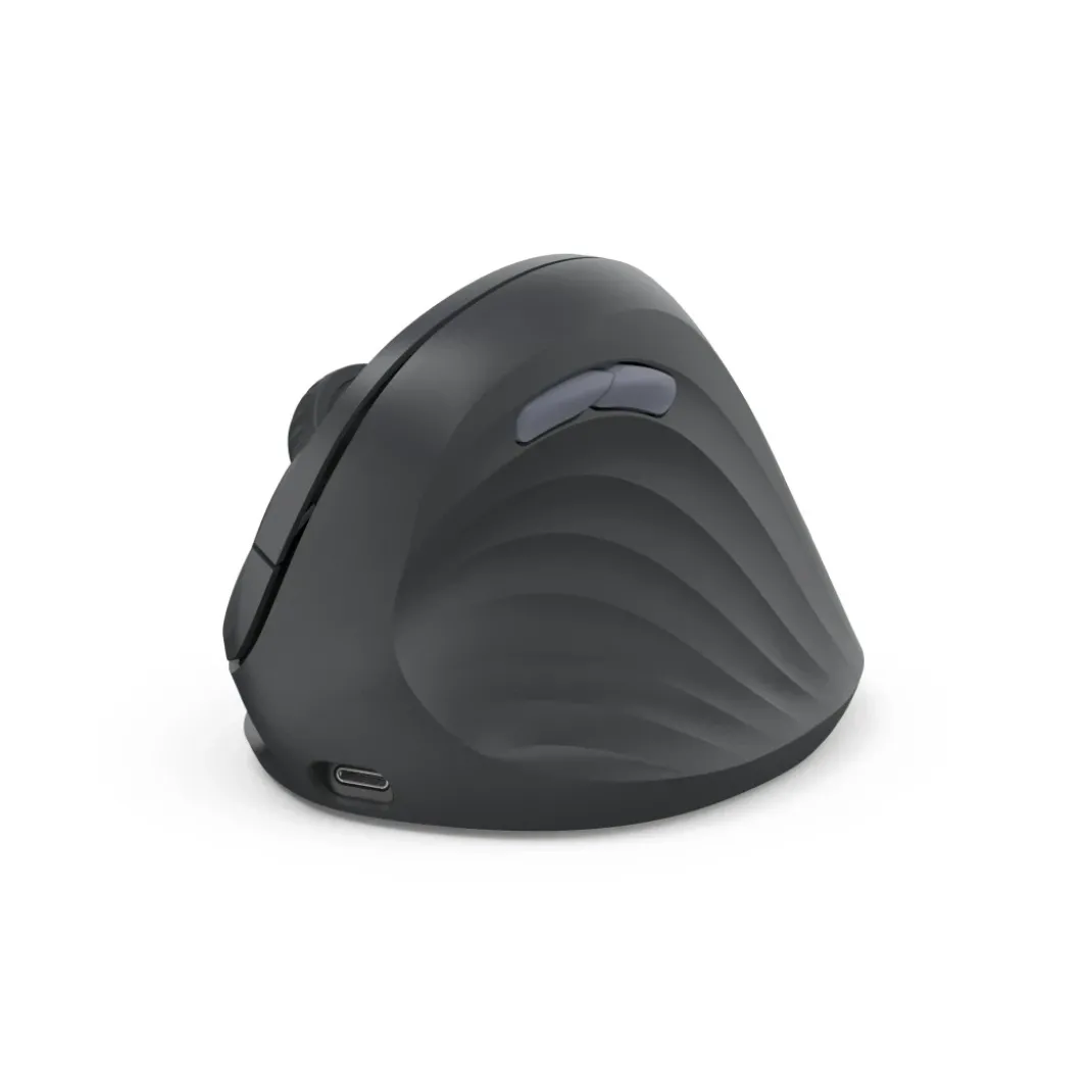Ergonomische Vertikalmaus "EWM-600R", Multi-Device, kabellos, Akku, Schwarz