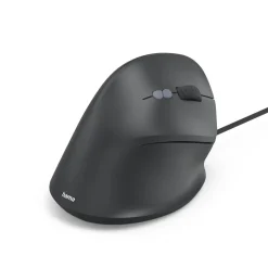 Ergonomische Vertikalmaus "ECM-500R", mit Kabel, optisch, 7 Tasten, Schwarz