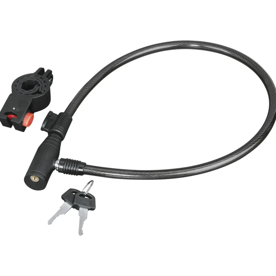 Fahrrad-Kabelschloss, 65 cm, Schwarz