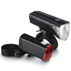 Fahrradlicht-Set, Front- und Rücklicht, LED, Batterien, StVZO-zugelassen