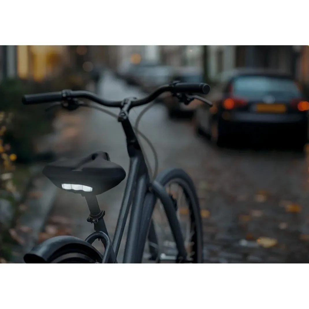Fahrrad-Sattelbezug, gepolstert, reflektierend, für Sättel mit ca. 23 cm