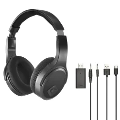 Fernseh-Kopfhörer, Over-Ear, 2,4 GHz-Dongle + Bluetooth®, Lautstärkeregler