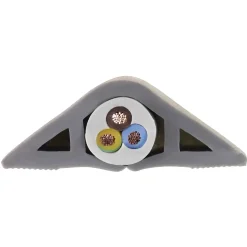 Flexibler Kabelkanal, selbstklebend, halbrund, 180 x 3 x 1 cm, PVC, Grau