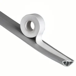 Flexibler Kabelkanal, selbstklebend, halbrund, 180 x 6 x 1 cm, PVC, Grau