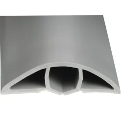 Flexibler Kabelkanal, selbstklebend, halbrund, 180 x 6 x 1 cm, PVC, Grau