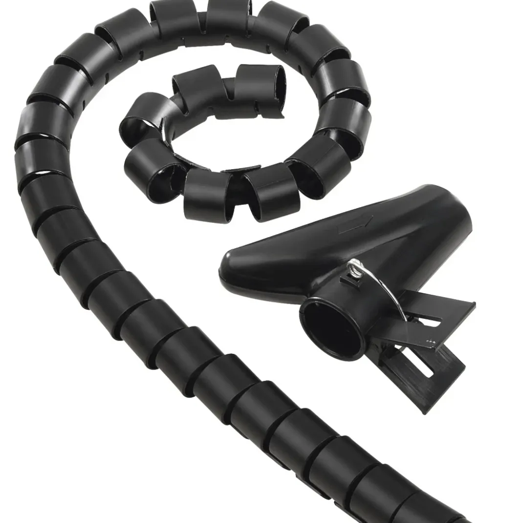 Flexibler Spiral-Kabelschlauch, universal, 25 mm, 2 m, Schwarz
