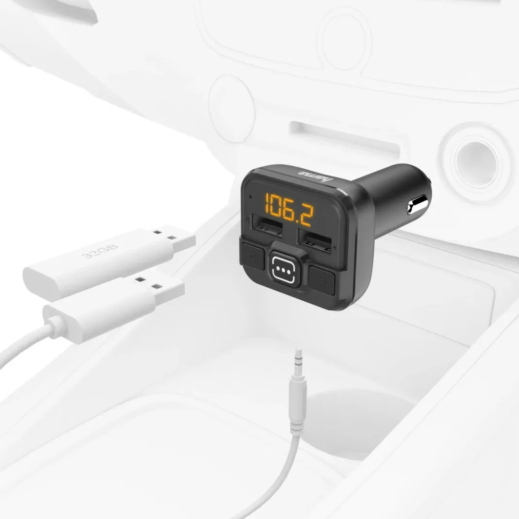FM-Transmitter mit AUX-IN + USB-IN