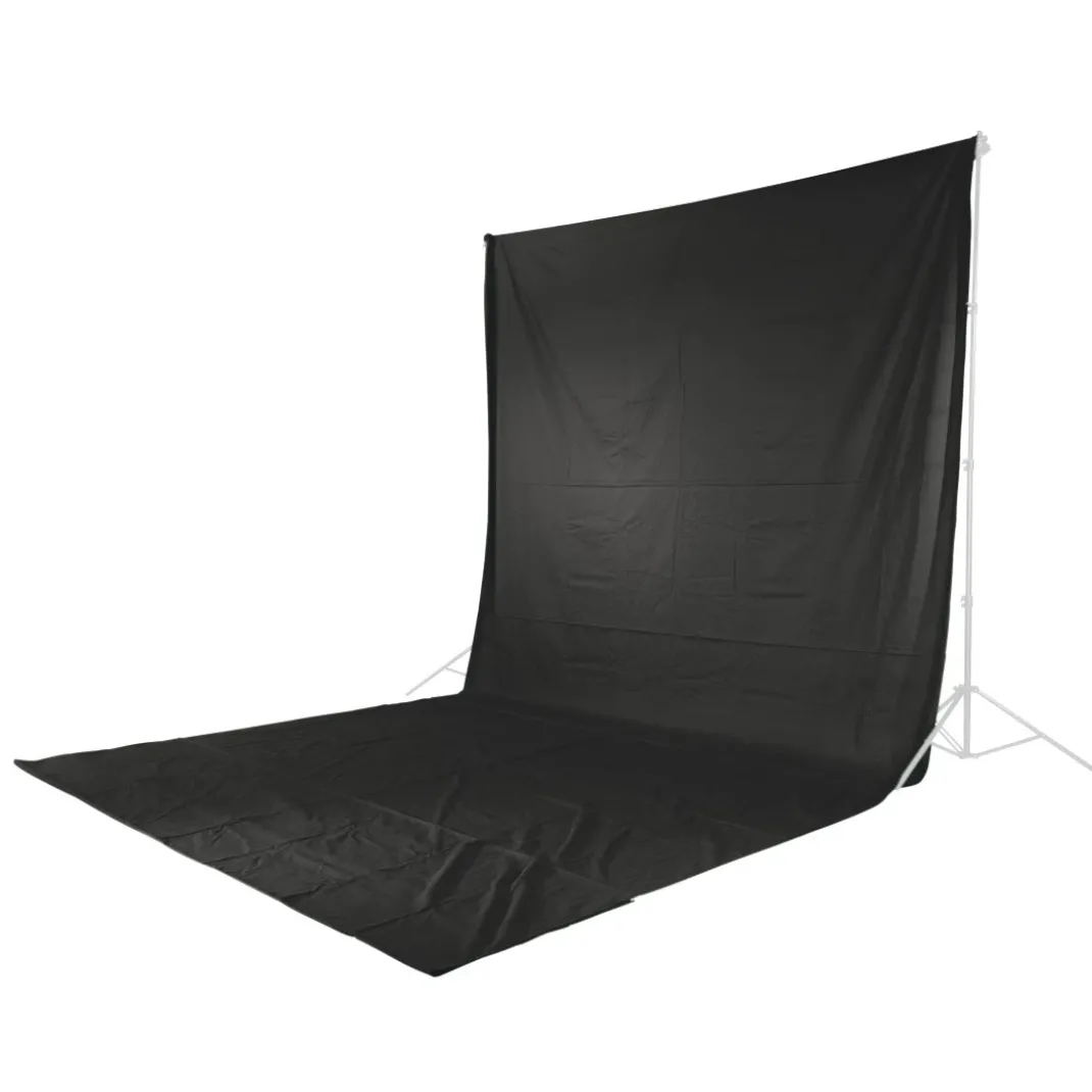 Fotostudio-Hintergrund, Stoff, 2,95 x 6 m, Schwarz