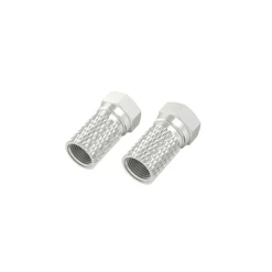 F-Stecker, 8,0 mm, schraubbar, 2 Stück