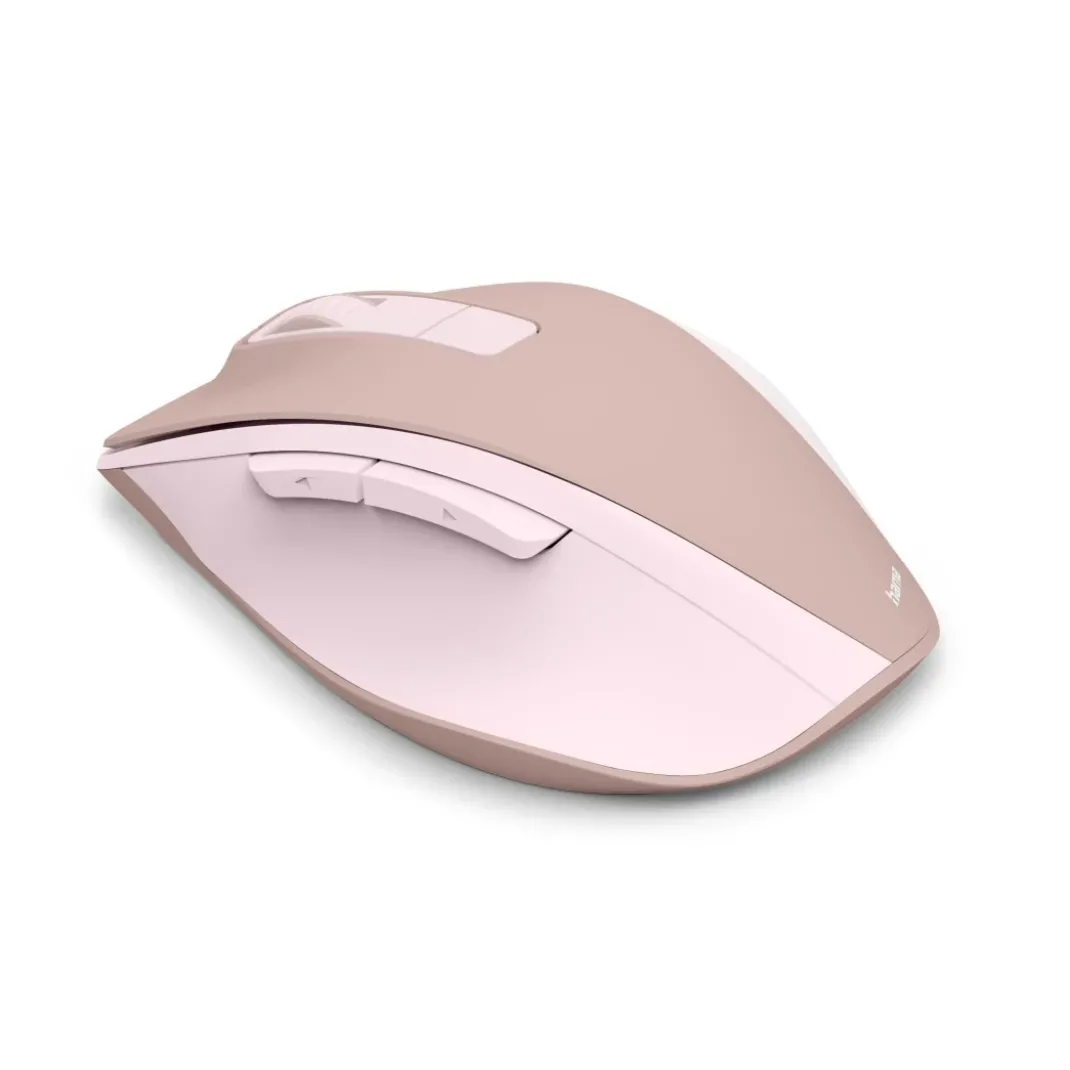 Funkmaus "WM-500", ergonomisch, 6 Tasten, ohne Klickgeräusch, Akku, Rosa