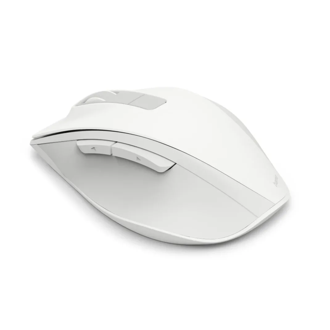 Funkmaus "WM-500", ergonomisch, 6 Tasten, ohne Klickgeräusch, Akku, Weiß