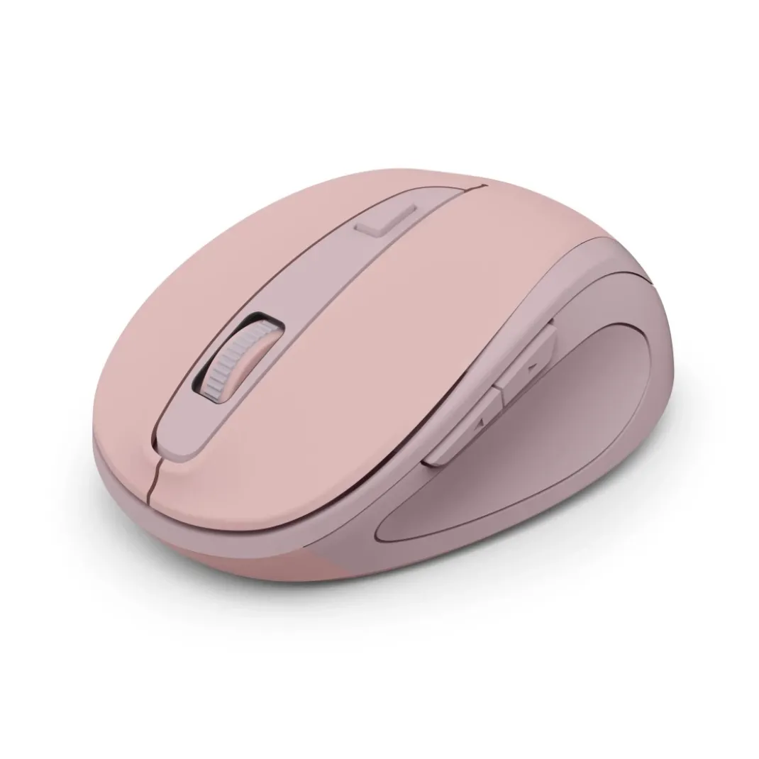 Funkmaus "WM-400", ergonomisch, optisch, 6 Tasten, ohne Klickgeräusch, Pink