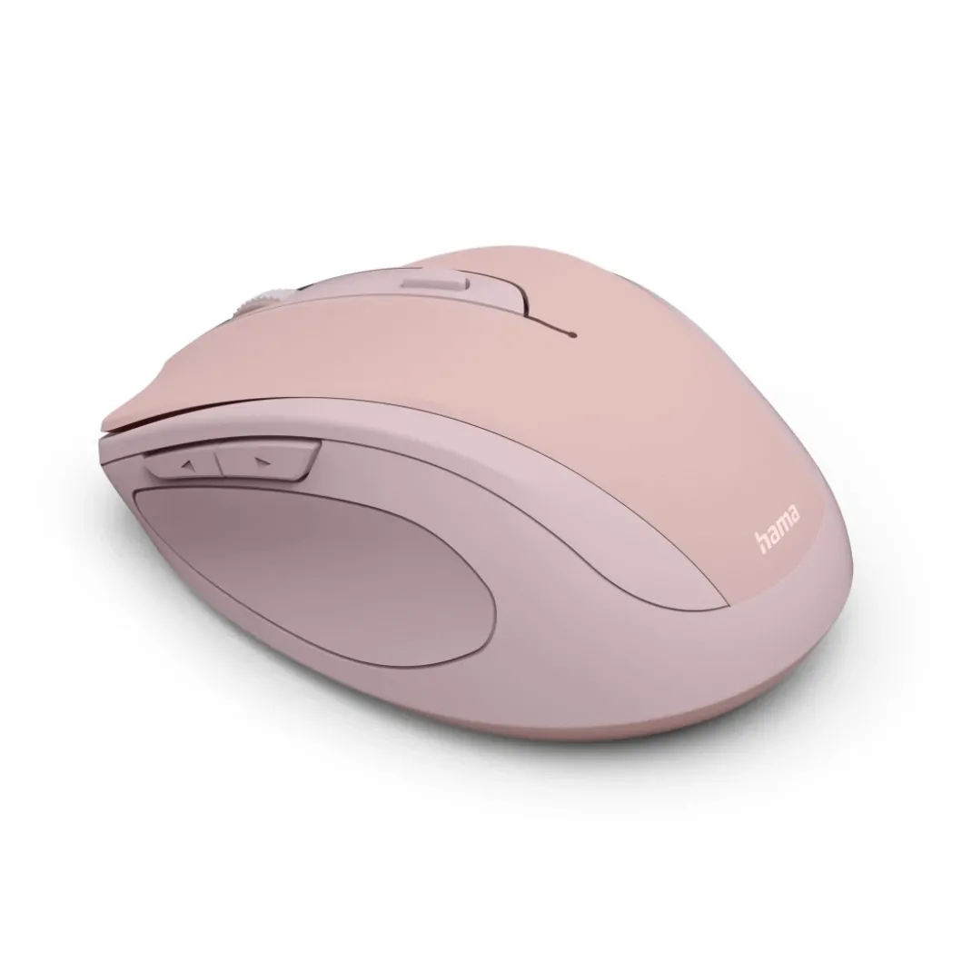 Funkmaus "WM-400", ergonomisch, optisch, 6 Tasten, ohne Klickgeräusch, Pink