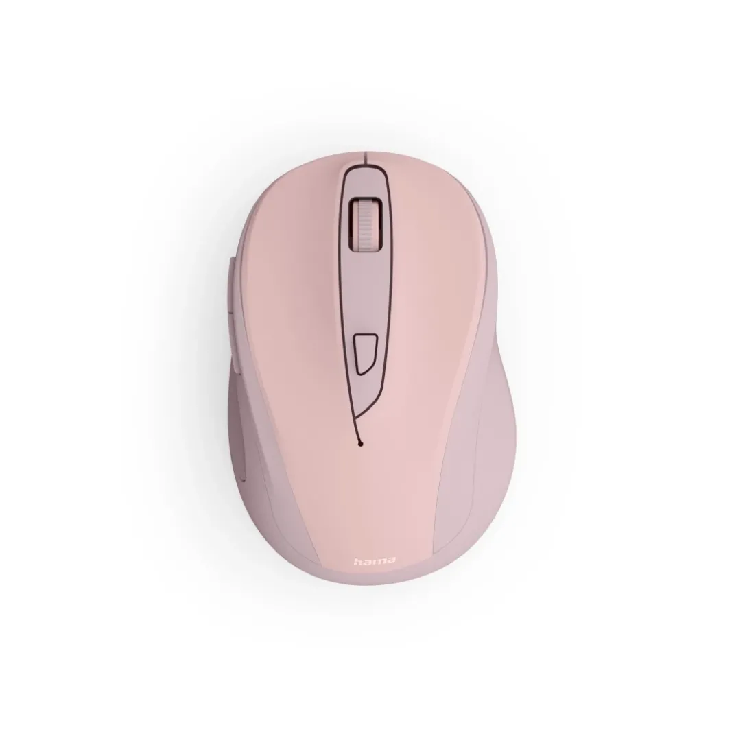 Funkmaus "WM-400", ergonomisch, optisch, 6 Tasten, ohne Klickgeräusch, Pink
