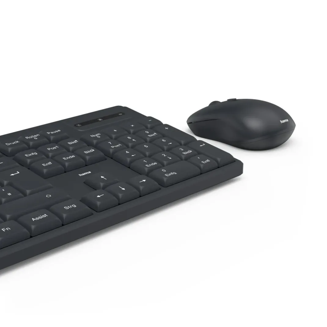 Funktastatur mit Maus "WKM-200", kabellos, 8 Media-Tasten, Schw., QWERTZ DE