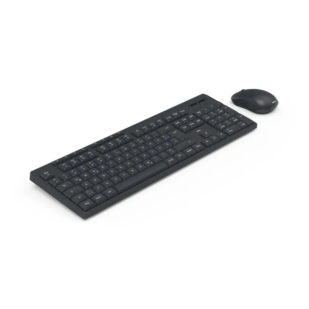Funktastatur mit Maus "WKM-200", kabellos, 8 Media-Tasten, Schw., AZERTY FR