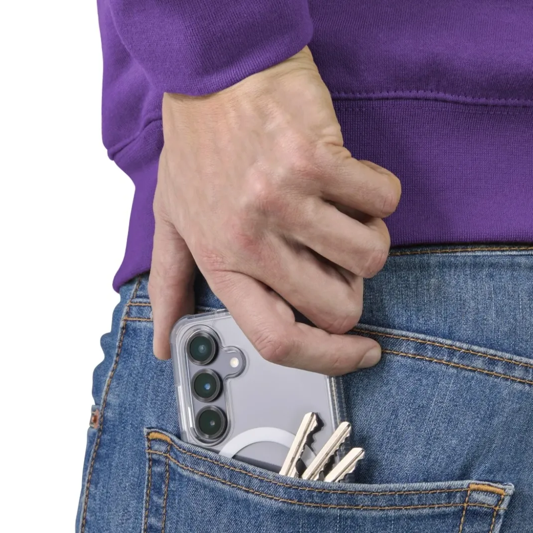Handyhülle "Extreme Protect" für Galaxy S25, magnetisch, durchsichtig