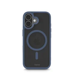 Handyhülle "Frame Protect" für iPhone 17, magnetisch, durchsichtig, Blau