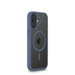 Handyhülle "Frame Protect" für iPhone 17, magnetisch, durchsichtig, Blau