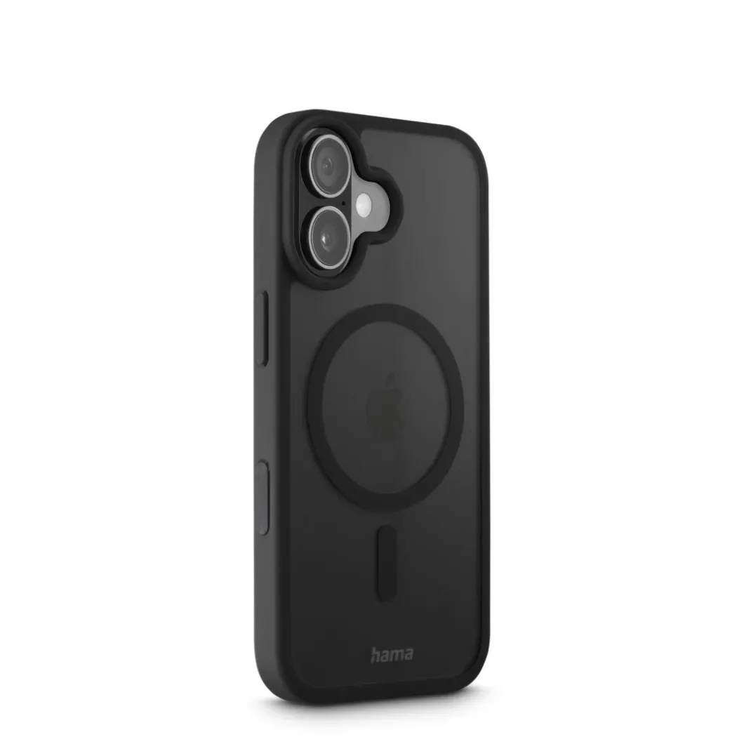Handyhülle "Frame Protect" für iPhone 17, magnetisch, durchsichtig, Schwarz