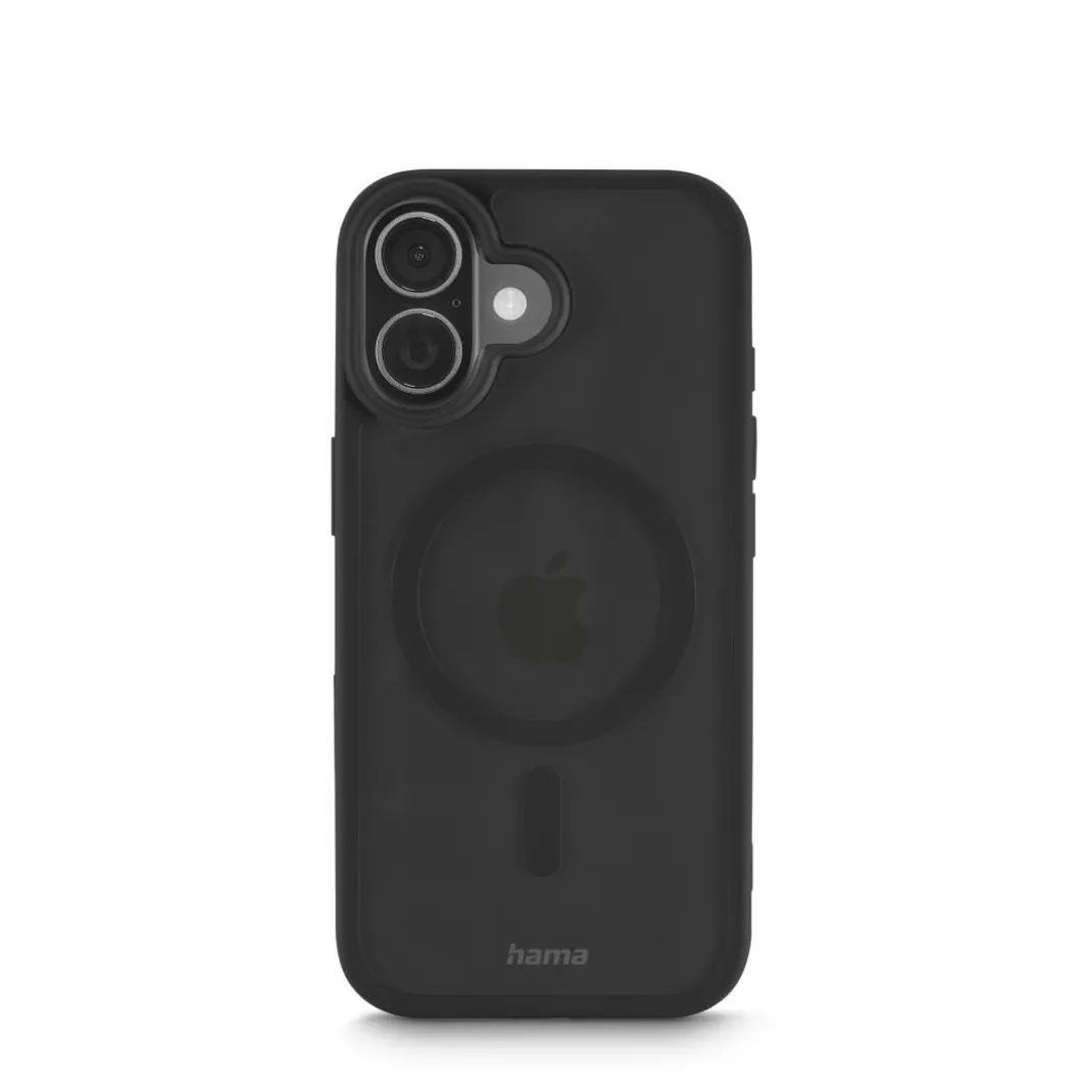 Handyhülle "Frame Protect" für iPhone 17, magnetisch, durchsichtig, Schwarz