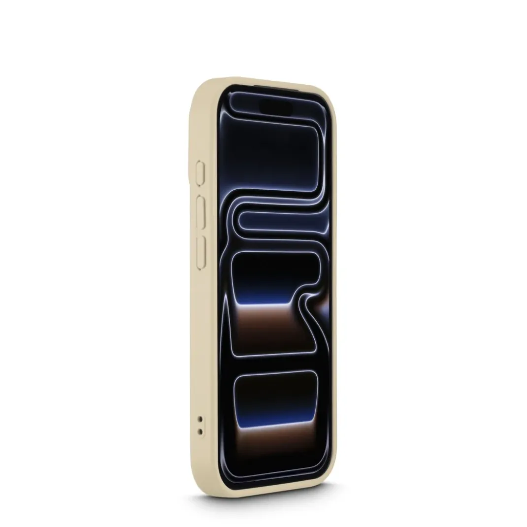 Handyhülle "Frame Protect" f iPhone 17 Pro, magnetisch, durchsichtig, Beige