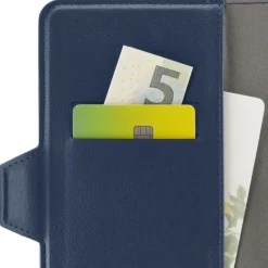 Handytasche, Universal, für Handygröße 7,5 x 15,3 cm, 3 Fächer, Blau