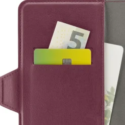 Handytasche, Universal, für Handygröße 8,0 x 17,0 cm, 3 Fächer, Rot