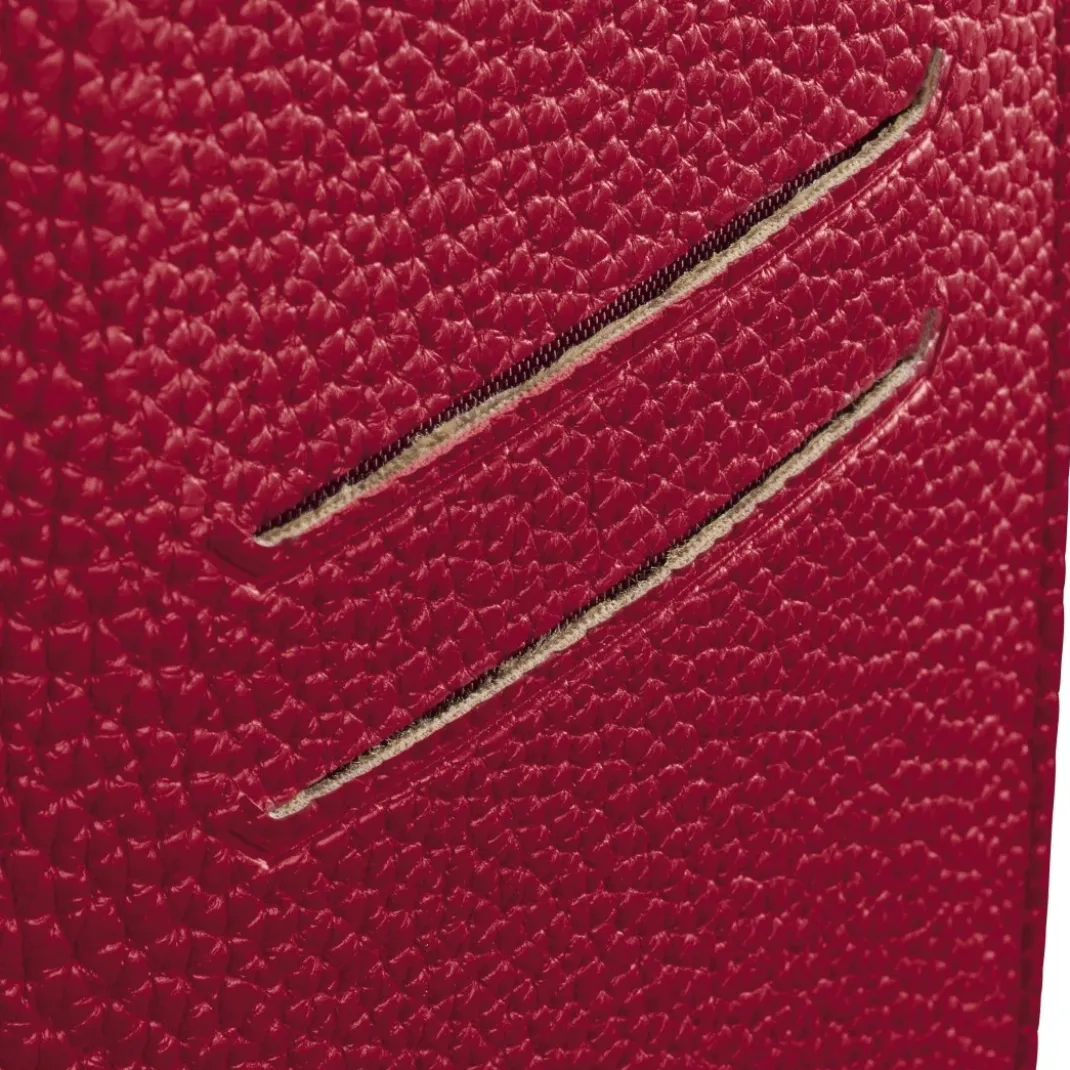 Handytasche, universal, für Handys mit 16,0 x 8,9 x 1,2 cm, Kunstleder, Rot
