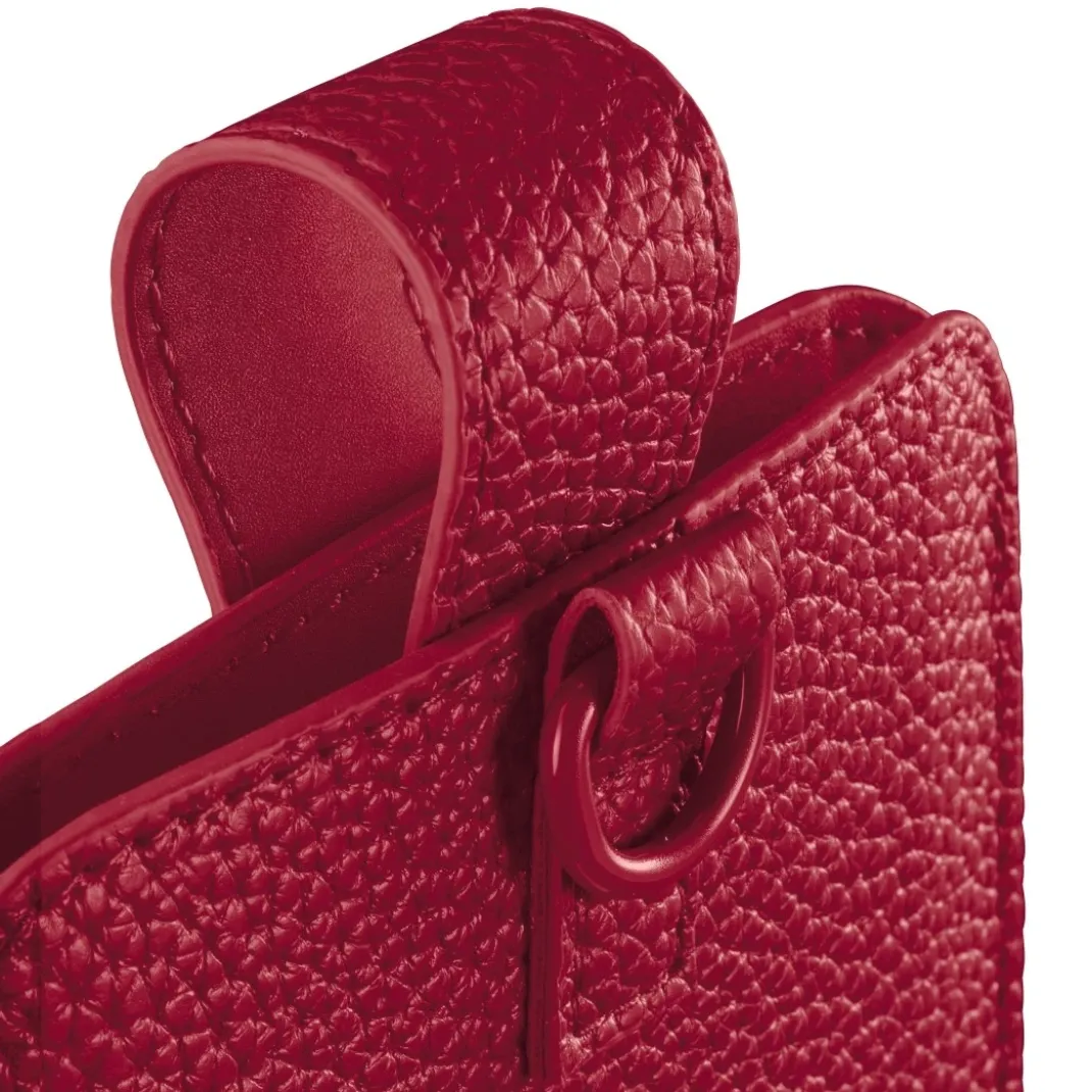 Handytasche, universal, für Handys mit 16,0 x 8,9 x 1,2 cm, Kunstleder, Rot
