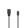 HDMI™-Kabeladapter, Typ D (Micro) St. - Typ A Kupplung, Ethernet, vergoldet