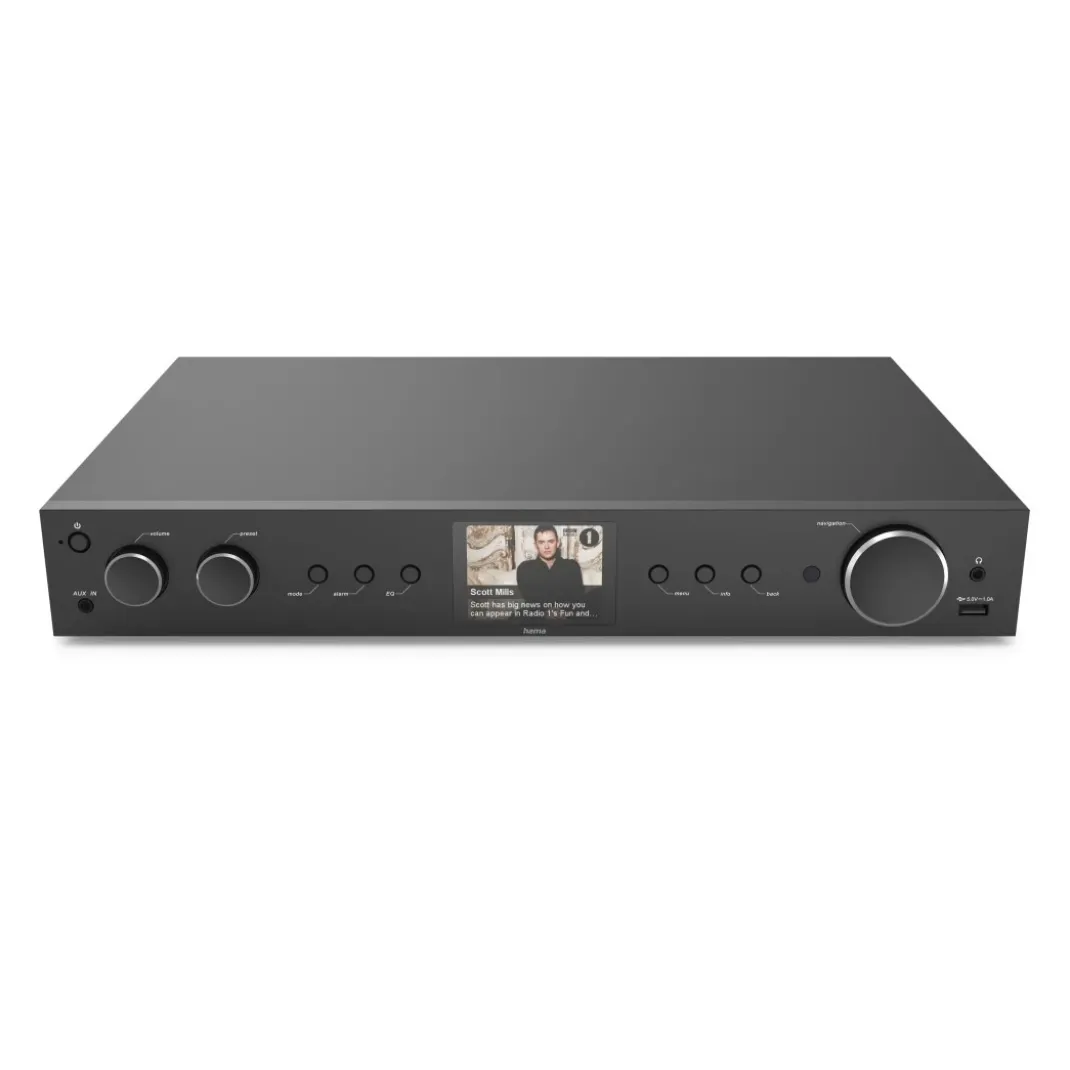 HiFi-Tuner "DIT2105", DAB+ / Internetradio / Bluetooth® RX/TX, App, Schwarz