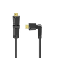 High Speed HDMI™-Kabel, St.- St., Rotation, vergoldet, Ethernet, 1,5 m