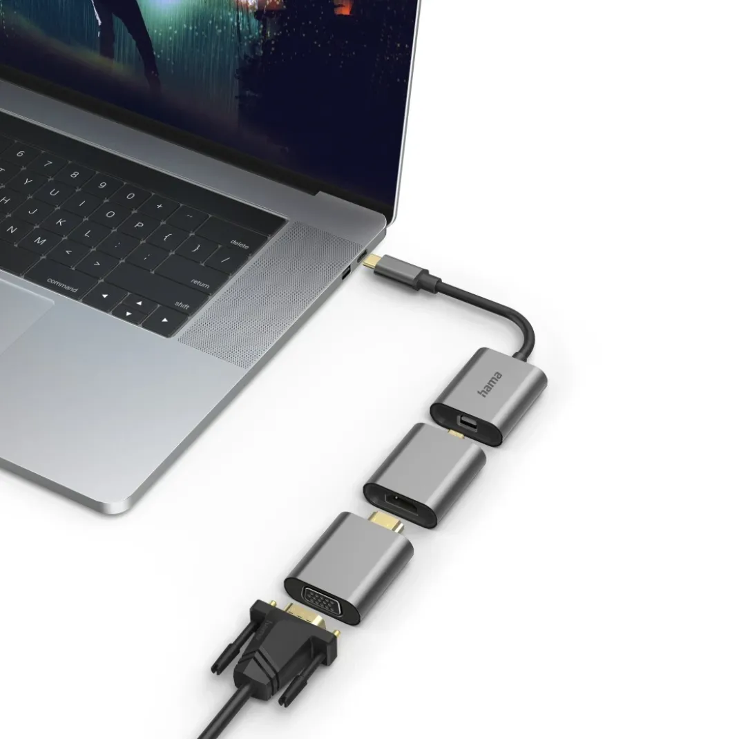 6in1 Adapter, "Connect2Go", USB-C, Mini-DisplayPort, HDMI™, VGA