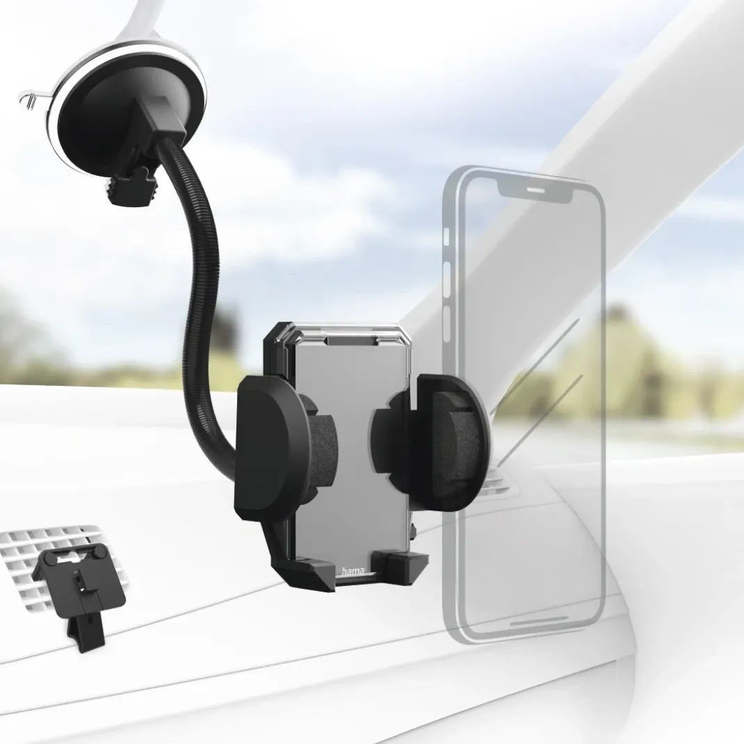 2in1 Auto-Handyhalterung Set "Multi" f. Lüftung / Scheibe, 360 Grad drehbar