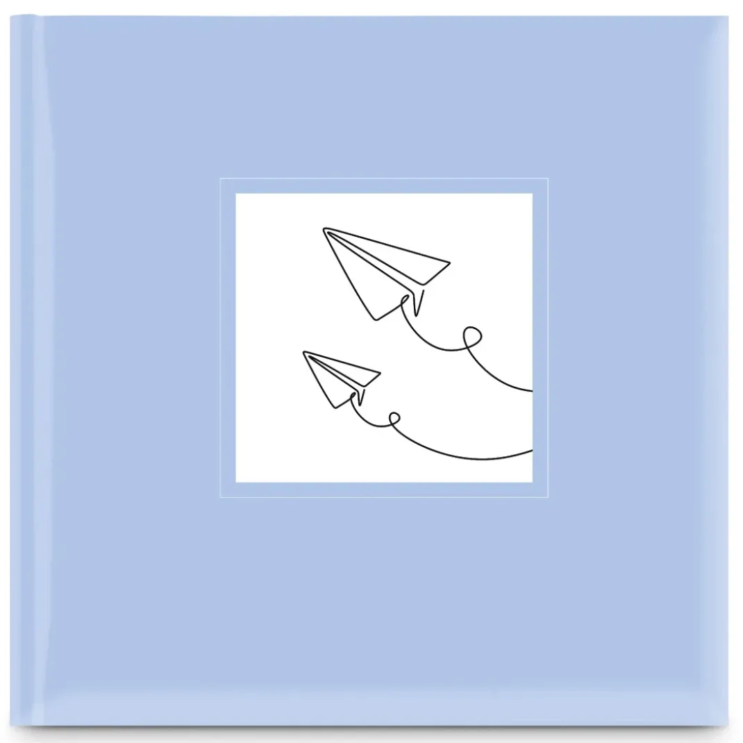 Jumbo-Album "Colorful Lineart", 30x30 cm, 80 weiße Seiten, Blau