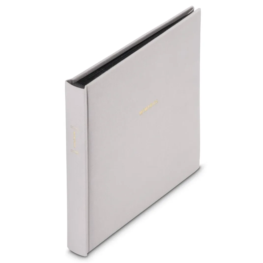 Jumbo-Album "Memories", 30x30 cm, 50 schwarze Seiten, Grau