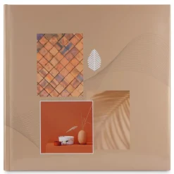 Jumbo-Album “Singo II“, 30x30 cm, 100 weiße Seiten, Terracotta