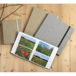 Jumbo-Album "Tessuto", 30x30 cm, 60 weiße Seiten, Grau
