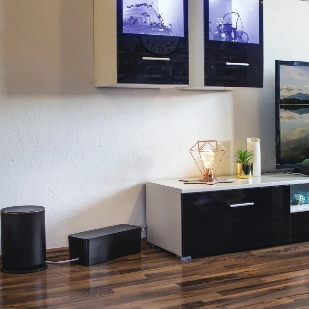 Kabelbox "Maxi", für Steckdosenleiste, 40,6 x 15,6 x 13,5 cm, Schwarz