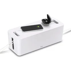 Kabelbox "Maxi", integr. Kabelführung im Deckel, 40,0x15,5x13,8 cm, Weiß