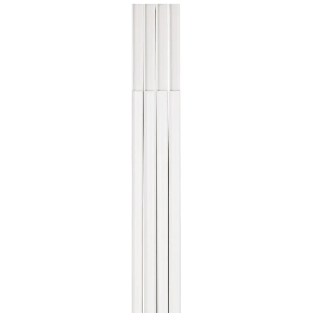 Kabelkanal, 4 Stück, selbstklebend, halbrund, 100 x 1,1 x 1 cm, PVC, Weiß