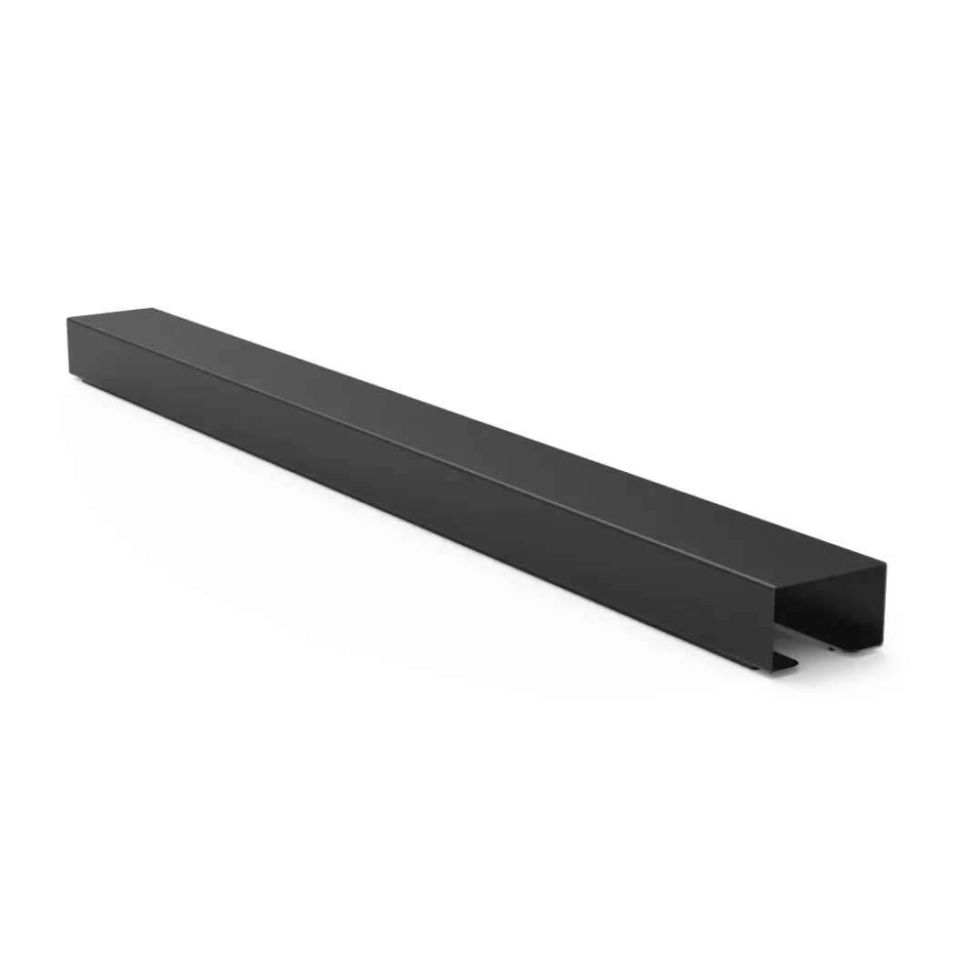 Kabelkanal aus Metall, magnetisch, 55 x 5 x 3,2 cm, Schwarz